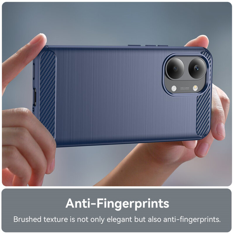 Husa Xiaomi Poco X8 Pro Max Techsuit Carbon Silicone, albastru