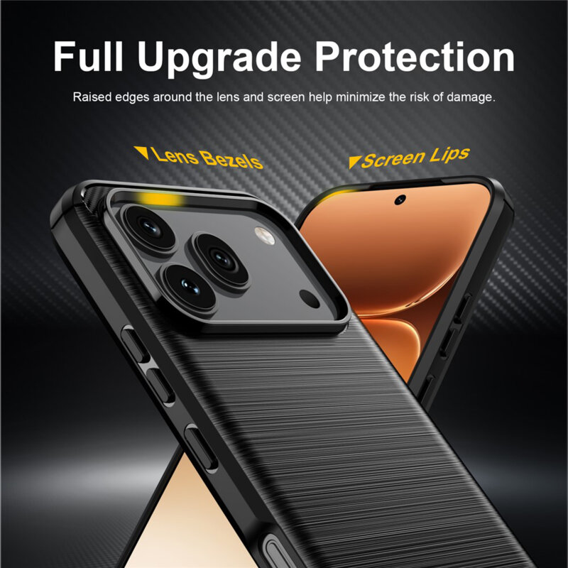 Husa Honor 600 Techsuit Carbon Silicone, negru