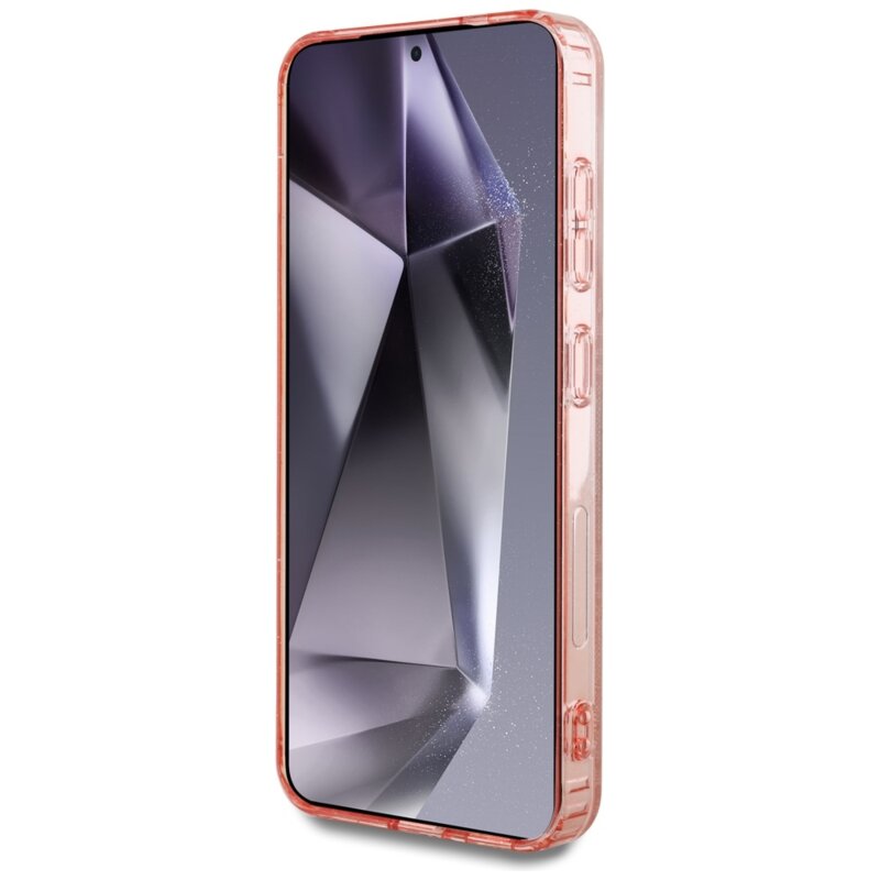 Husa Samsung Galaxy S25 originala Guess IML Peony On 4G Background MagSafe, roz, GUHMS25SH4PYEEP