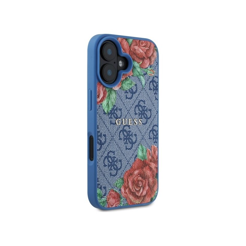 Husa originala Guess iPhone 16 Hardcase 4G, albastru, GUHMP16SP4ROPEMCB