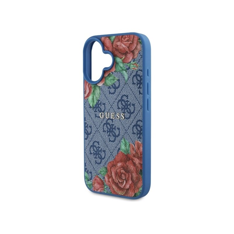 Husa originala Guess iPhone 16 Hardcase 4G, albastru, GUHMP16SP4ROPEMCB