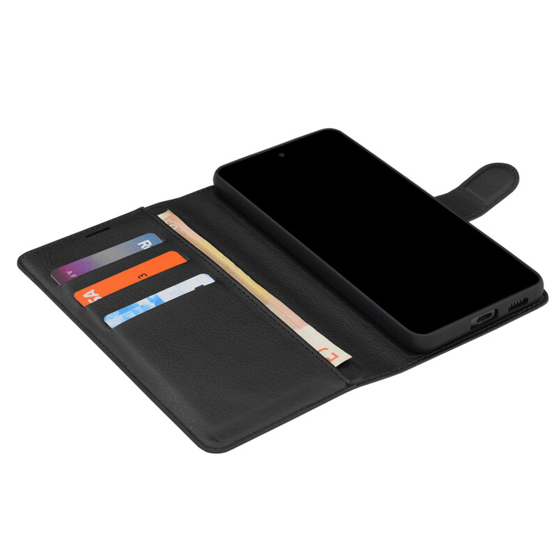 Husa Oppo A6x 5G Techsuit Leather Folio, negru