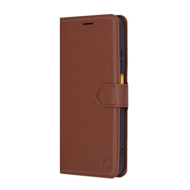 Husa Motorola Moto G17 Techsuit Leather Folio, maro