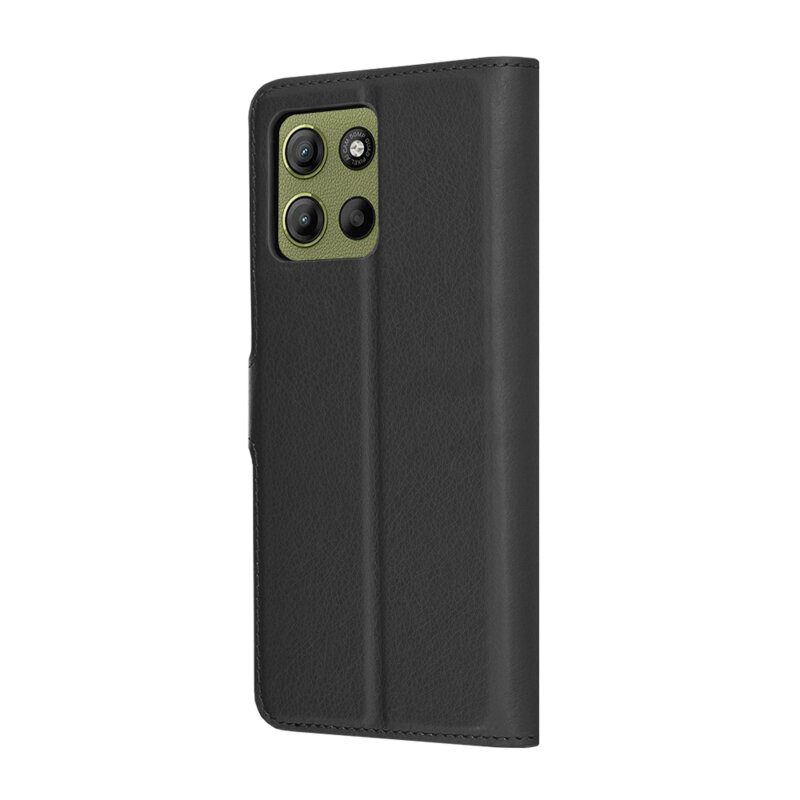 Husa Motorola Moto G17 Techsuit Leather Folio, negru