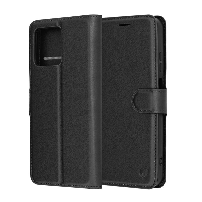 Husa Motorola Moto G17 Techsuit Leather Folio, negru