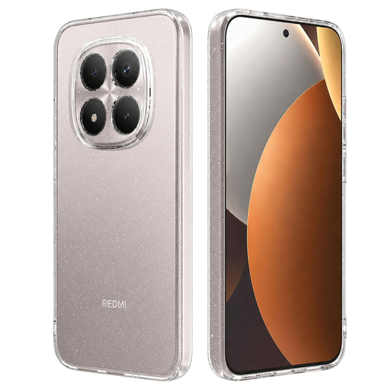 Husa sclipici Xiaomi Redmi Note 15 Pro 5G Techsuit SparkleSkin, transparenta
