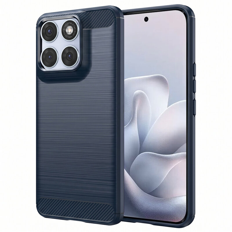 Husa Motorola Edge 70 Fusion Techsuit Carbon Silicone, albastru