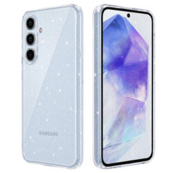 Husa sclipici Samsung Galaxy A55 5G Techsuit SparkleSkin, transparenta