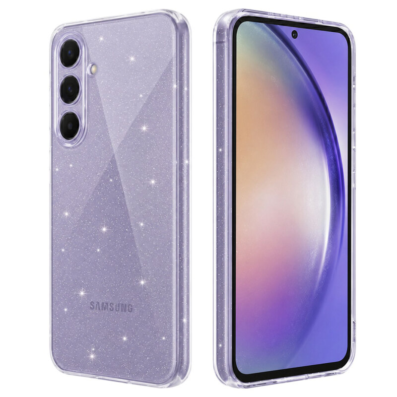 Husa sclipici Samsung Galaxy A54 Techsuit SparkleSkin, transparenta