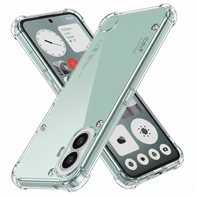 Husa Nothing CMF Phone 1 Techsuit Shockproof Clear Silicone, transparenta