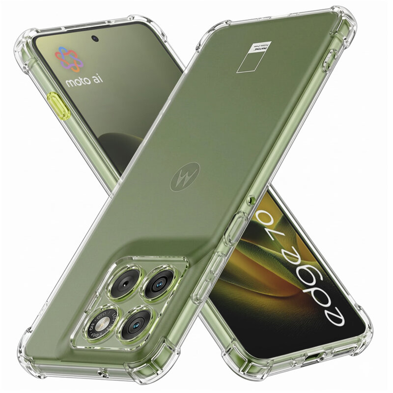 Husa Motorola Edge 70 Techsuit Shockproof Clear Silicone, transparenta