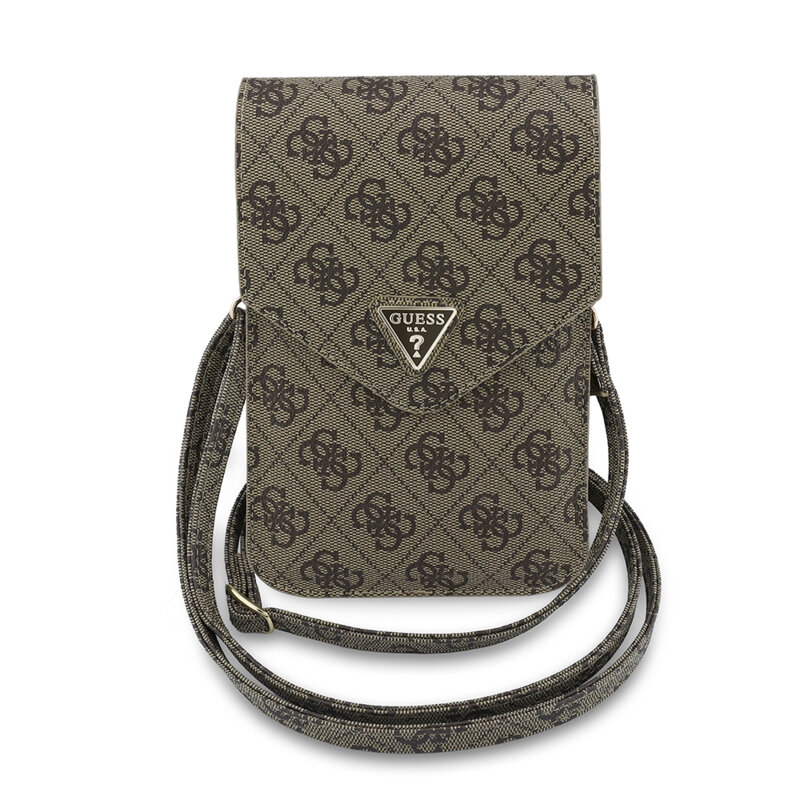 Geanta pentru telefon Guess Triangle 4G, maro, GUCWB2P4BLTRW