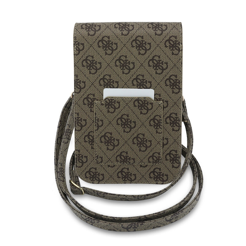 Geanta pentru telefon Guess Triangle 4G, maro, GUCWB2P4BLTRW
