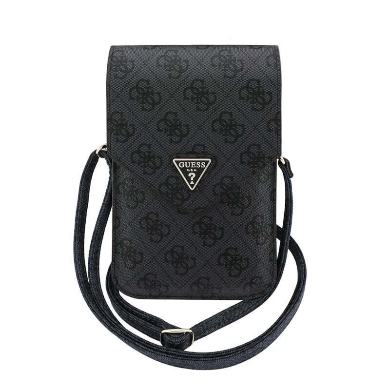 Geanta pentru telefon Guess Triangle 4G, negru, GUCWB2P4BLTRK