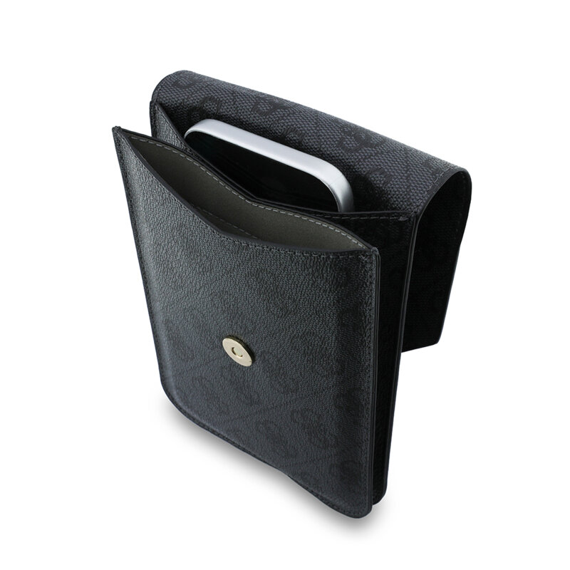 Geanta pentru telefon Guess Triangle 4G, negru, GUCWB2P4BLTRK