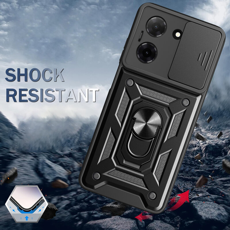 Husa OPPO A6k 4G protectie camera Techsuit CamShield Series, negru