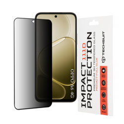 Folie sticla Oppo A6k 4G Techsuit 111D Privacy Full Glue, negru