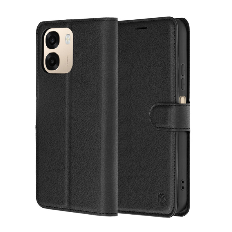 Husa OPPO A6k 4G Techsuit Leather Folio, negru