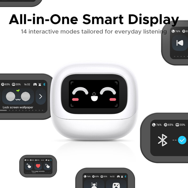 Casti Bluetooth cu ecran LCD Ugreen HiTune H6 Magic, alb, 65386