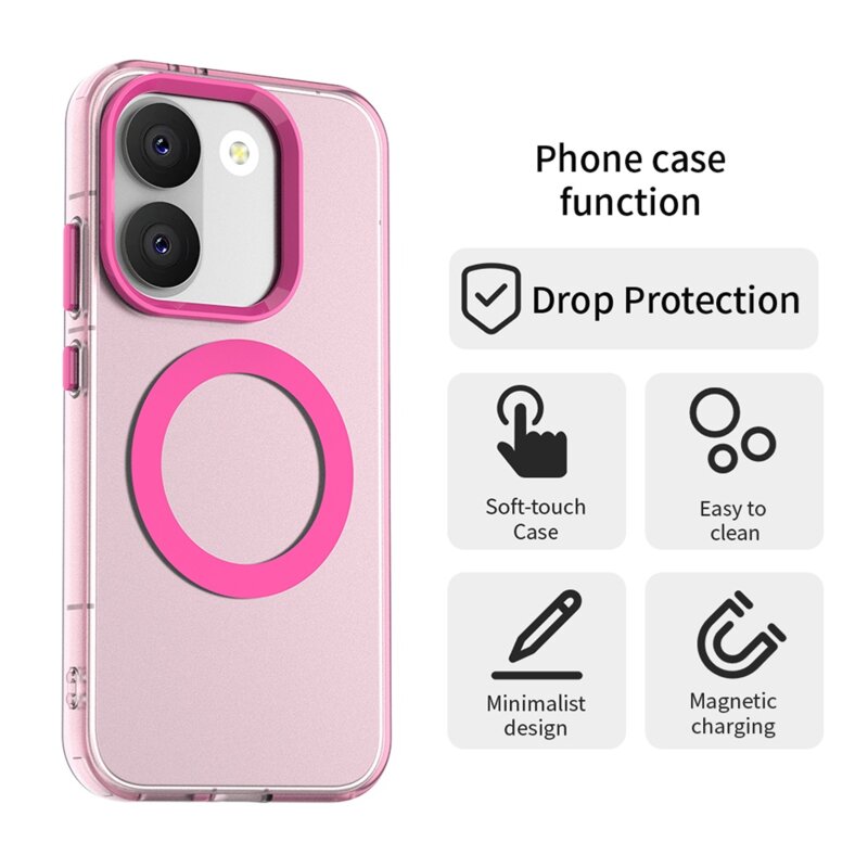 Husa Xiaomi Poco X8 Pro Techsuit CandyCase MagSafe, roz