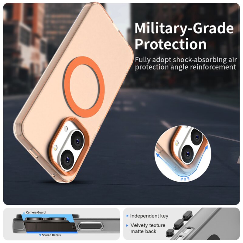 Husa Xiaomi Poco X8 Pro Max Techsuit CandyCase MagSafe, portocaliu