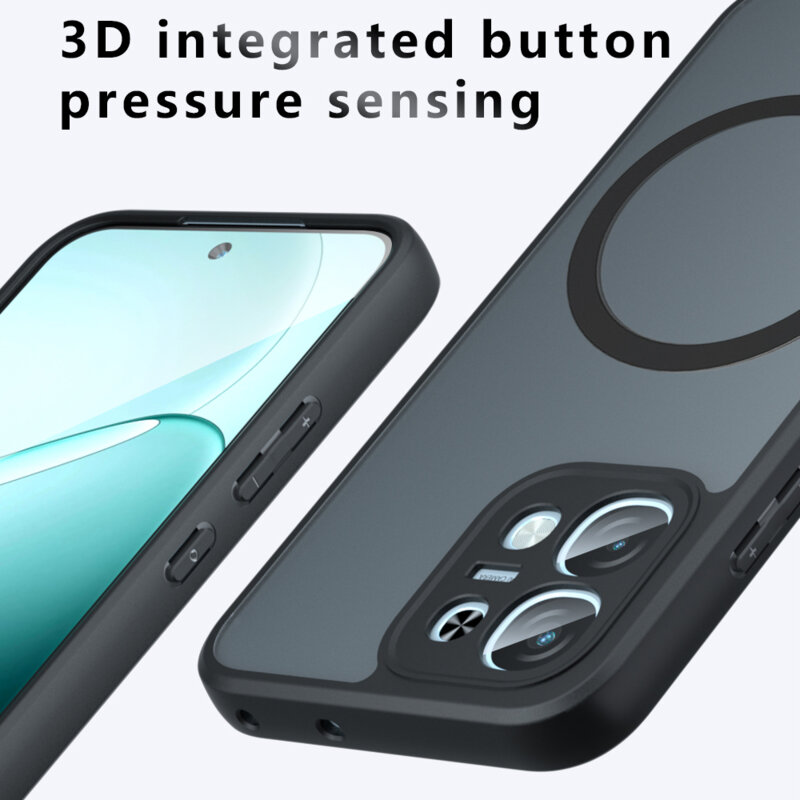 Husa Oppo A6 Pro 5G Techsuit PureFrost MagSafe, negru frost