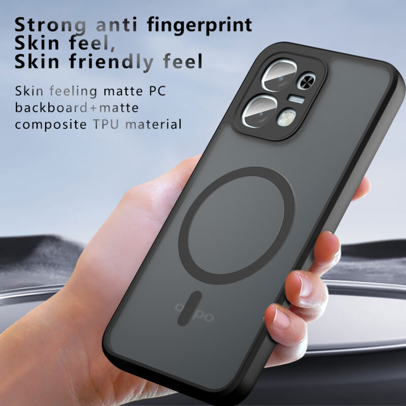 Husa Oppo A6 Pro 5G Techsuit PureFrost MagSafe, negru frost