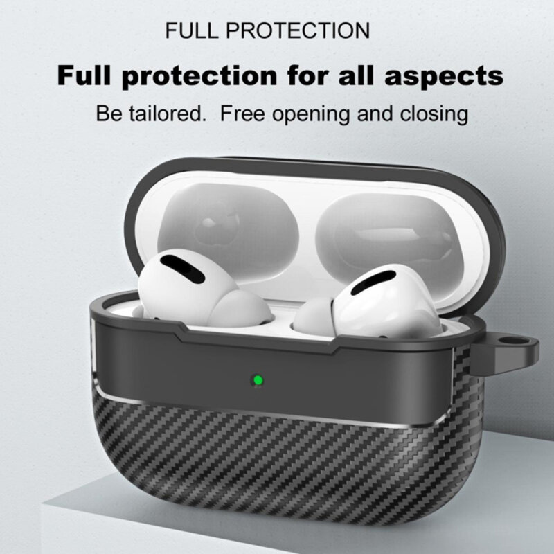 Husa AirPods Pro 3 Techsuit CarbonFiber, negru