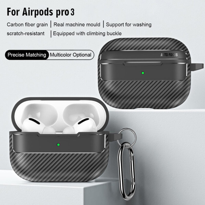 Husa AirPods Pro 3 Techsuit CarbonFiber, negru