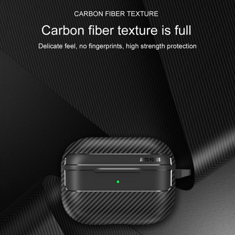 Husa AirPods Pro 3 Techsuit CarbonFiber, negru