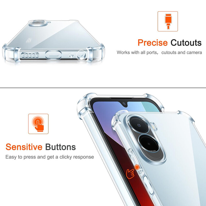 Husa Xiaomi Redmi A7 Pro 4G Techsuit Shockproof Clear Silicone, transparenta