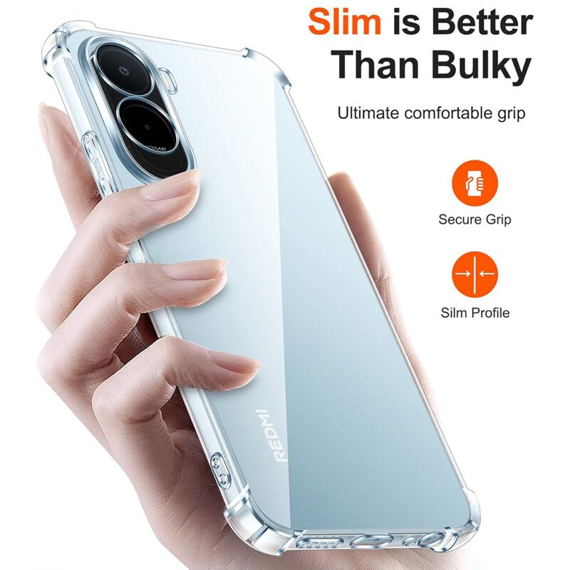 Husa Xiaomi Redmi A7 Pro 4G Techsuit Shockproof Clear Silicone, transparenta