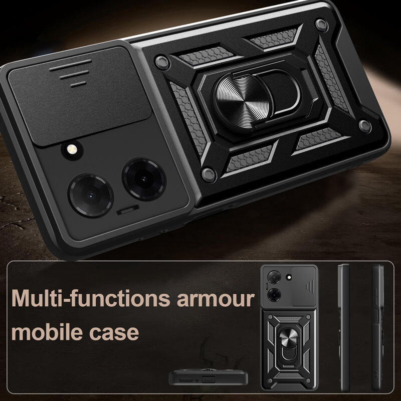 Husa Oppo A6 4G protectie camera Techsuit CamShield Series, albastru