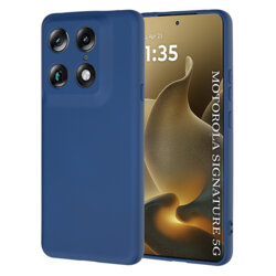 Husa silicon Motorola Signature Techsuit SoftFlex, bleumarin