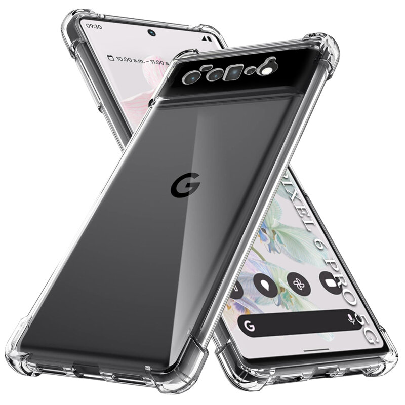 Husa Google Pixel 6 Pro Techsuit Shockproof Clear Silicone, transparenta