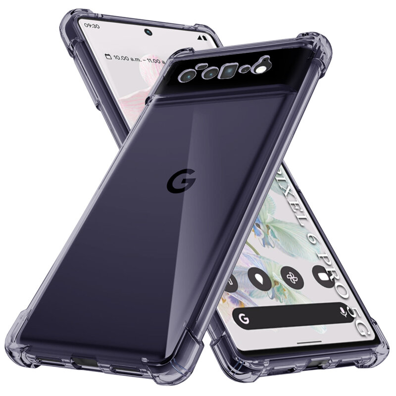 Husa Google Pixel 6 Pro Techsuit Shockproof Clear Silicone, fumuriu