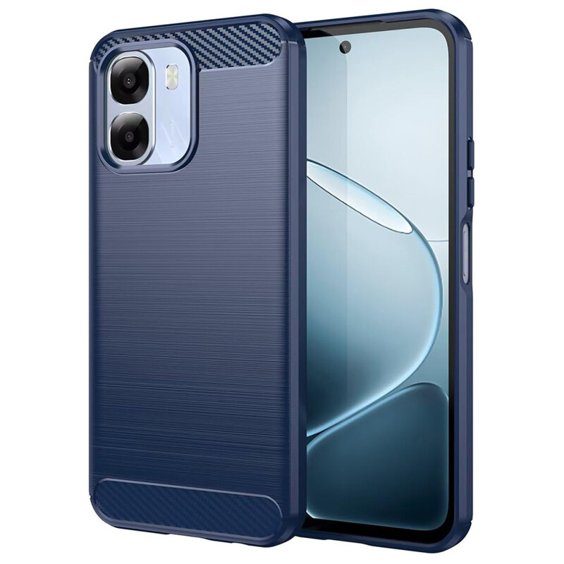 Husa Oppo A6k 4G Techsuit Carbon Silicone, albastru