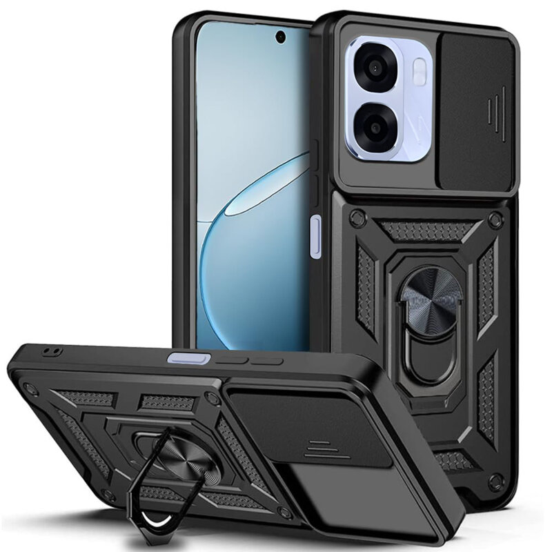 Husa Oppo A6k 4G protectie camera Techsuit CamShield Series, negru