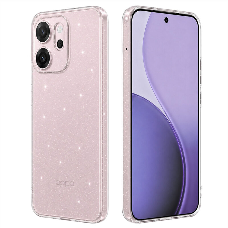 Husa sclipici Oppo Reno14 F Techsuit SparkleSkin, transparenta