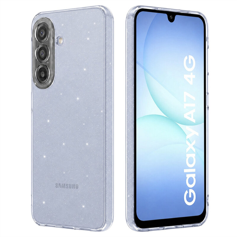 Husa sclipici Samsung Galaxy A17 4G Techsuit SparkleSkin, transparenta