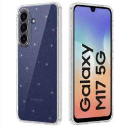 Husa sclipici Samsung Galaxy M17 Techsuit SparkleSkin, transparenta