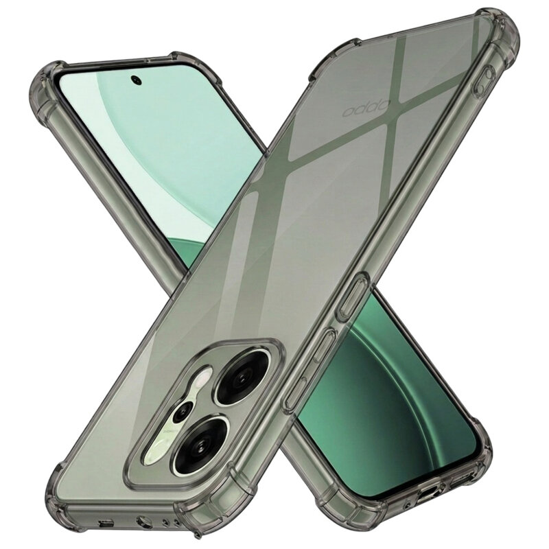Husa Oppo Reno14 Techsuit Shockproof Clear Silicone, fumuriu