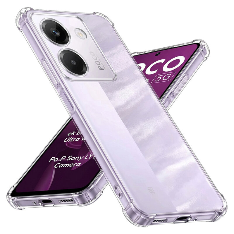 Husa Xiaomi Poco M7 Pro 5G Techsuit Shockproof Clear Silicone, transparenta