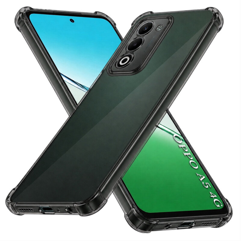 Husa Oppo A5 5G Techsuit Shockproof Clear Silicone, fumuriu