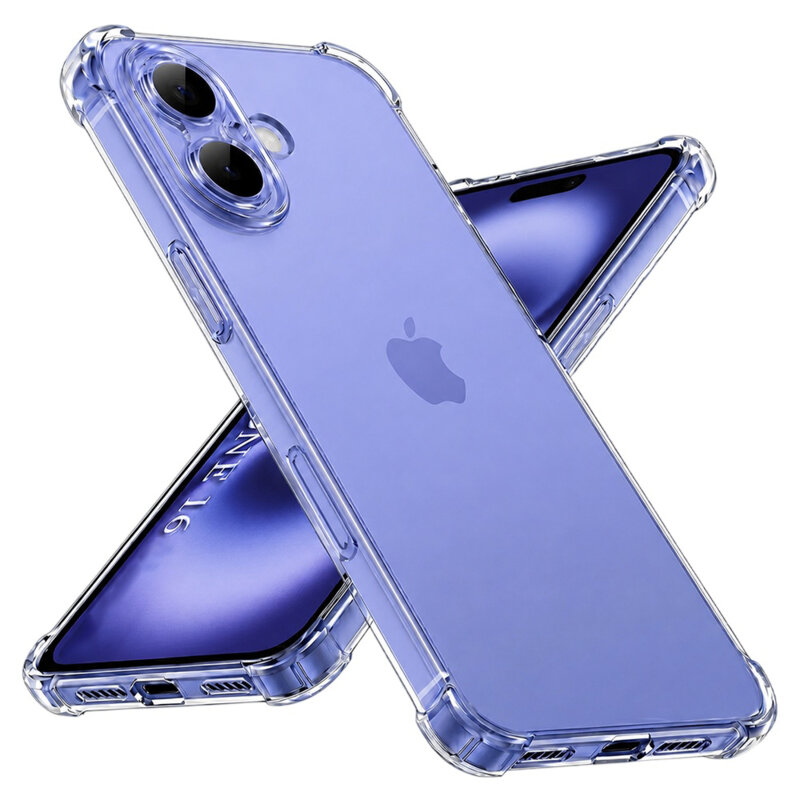 Husa iPhone 16 Techsuit Shockproof Clear Silicone, transparenta