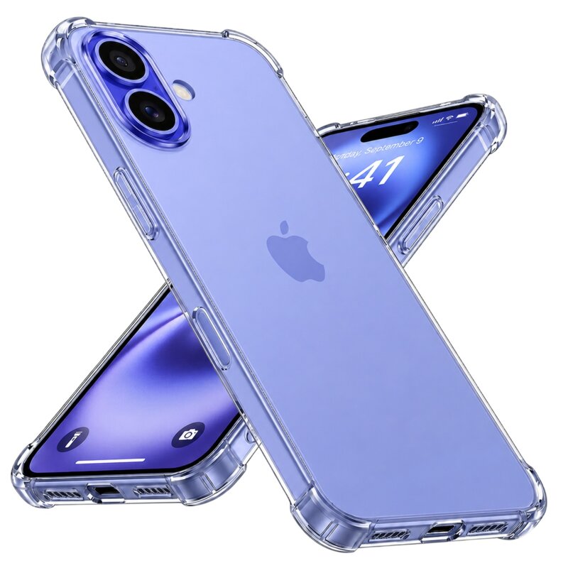 Husa iPhone 16 Techsuit Shockproof Clear Silicone, transparenta