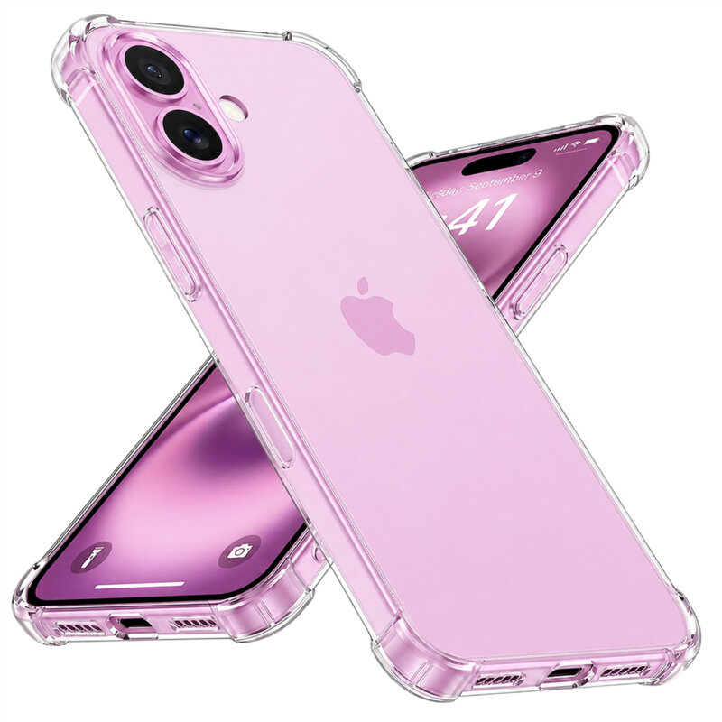 Husa iPhone 16 Plus Techsuit Shockproof Clear Silicone, transparenta