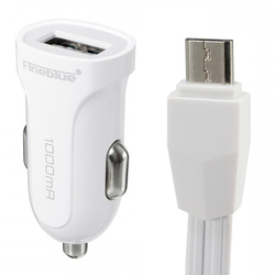 Incarcator Auto Fineblue F-C15 USB 1.0A  + Cablu Micro-USB