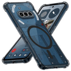 Husa Nothing Phone (3a) Techsuit Shockproof Clear Silicone MagSafe, fumuriu