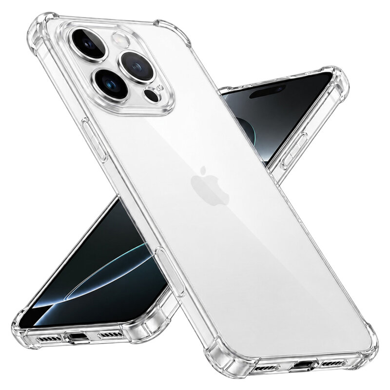 Husa iPhone 16 Pro Techsuit Shockproof Clear Silicone, transparenta